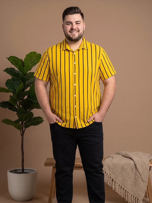 Men Plus Size Boldline Multi Striped Shirts
