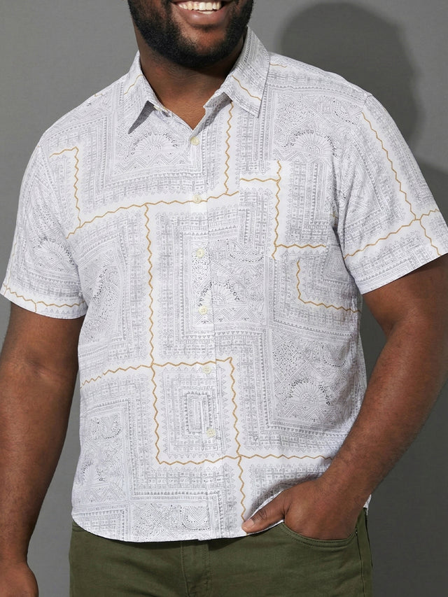 Men Plus Size Quarry Multicolor Printed Casual Shirt