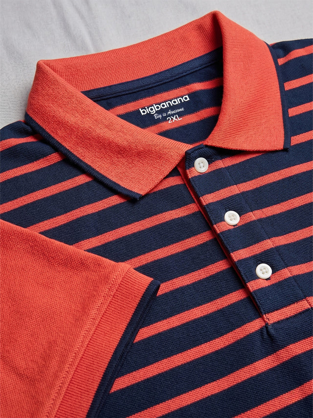 Men Plus Size Vynce Multi Striped Polo