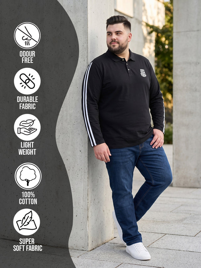 Men Plus Size Crewyard Solid Polo Tshirt