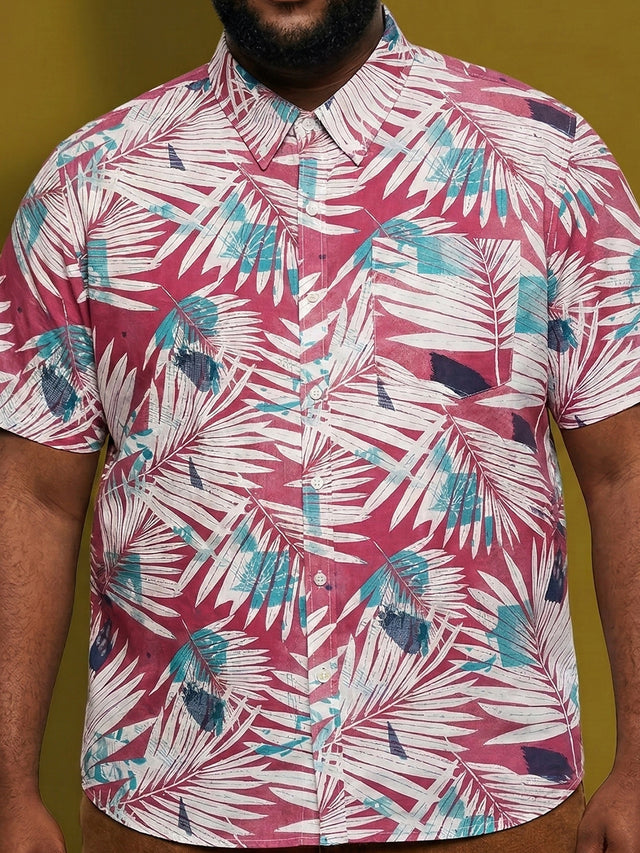 Men Plus Size Tropico Multicolor Printed Casual Shirt