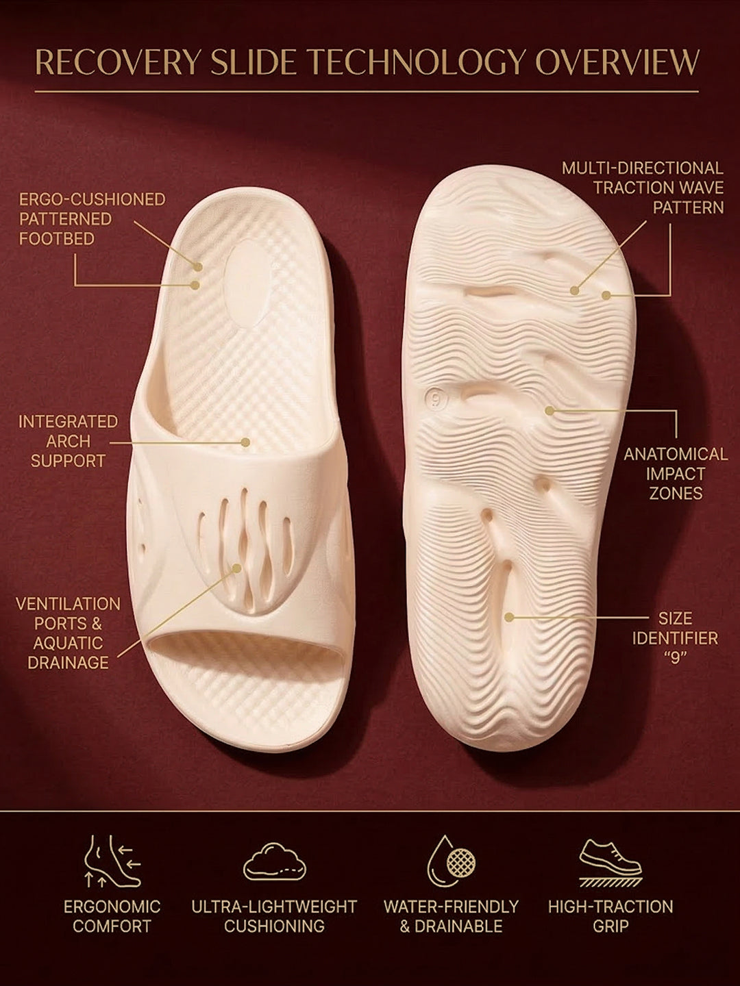 bigbanana Bastion-Beige Unisex Slipper