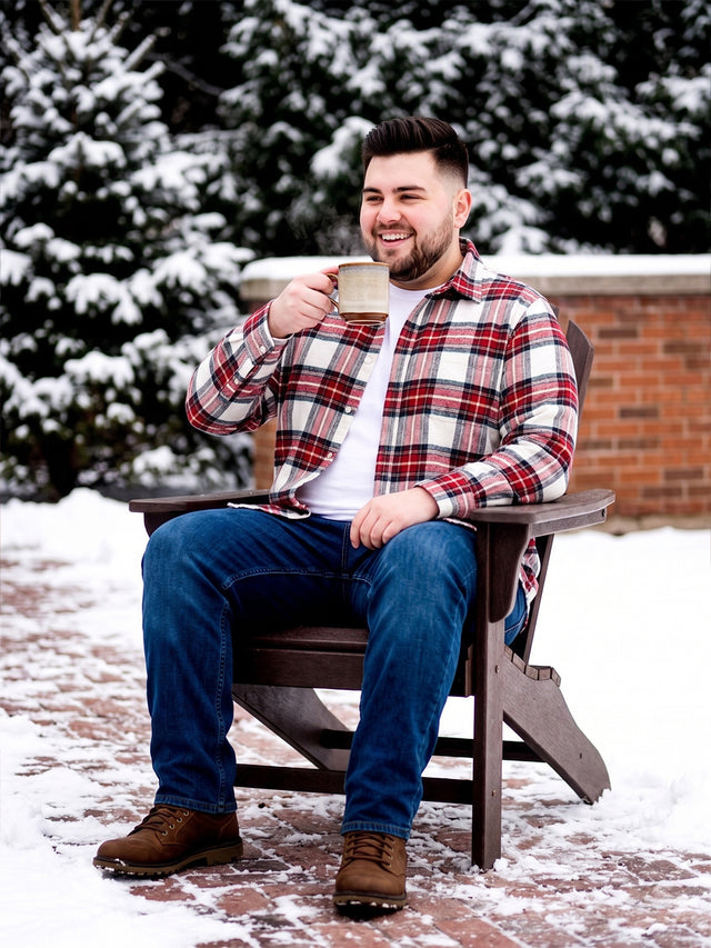 Men Plus Size Benze Multi Check Shirts