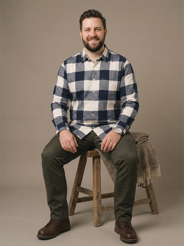Men Plus Size Stronghold Multicolor Checkered Casual Shirt