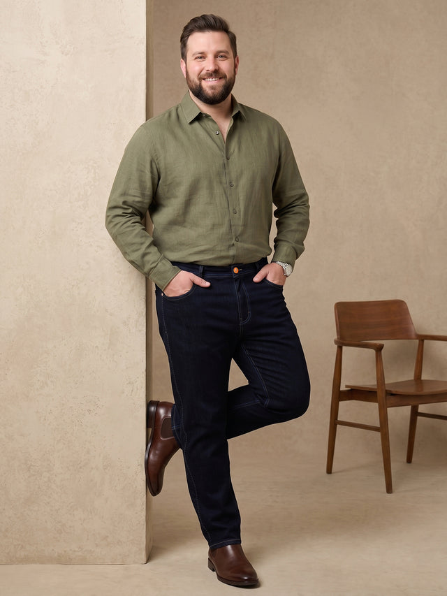 Men Plus Size Roviquez Charcoal Grey Solid Jeans