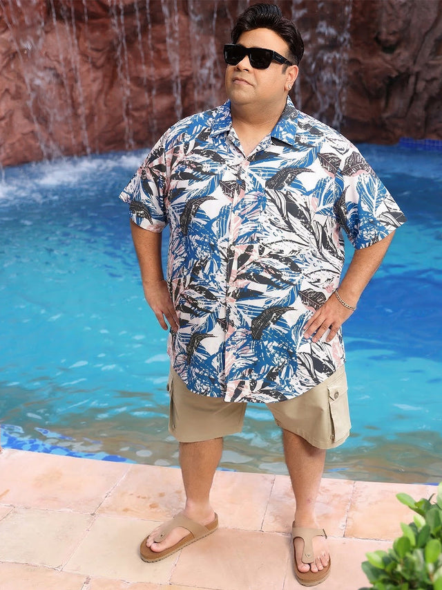 Men Plus Size Caspian Multicolor Printed Casual Shirt