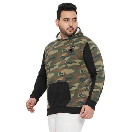 Men Plus Size Infantary Colorblock Sweatshirt - bigbanana