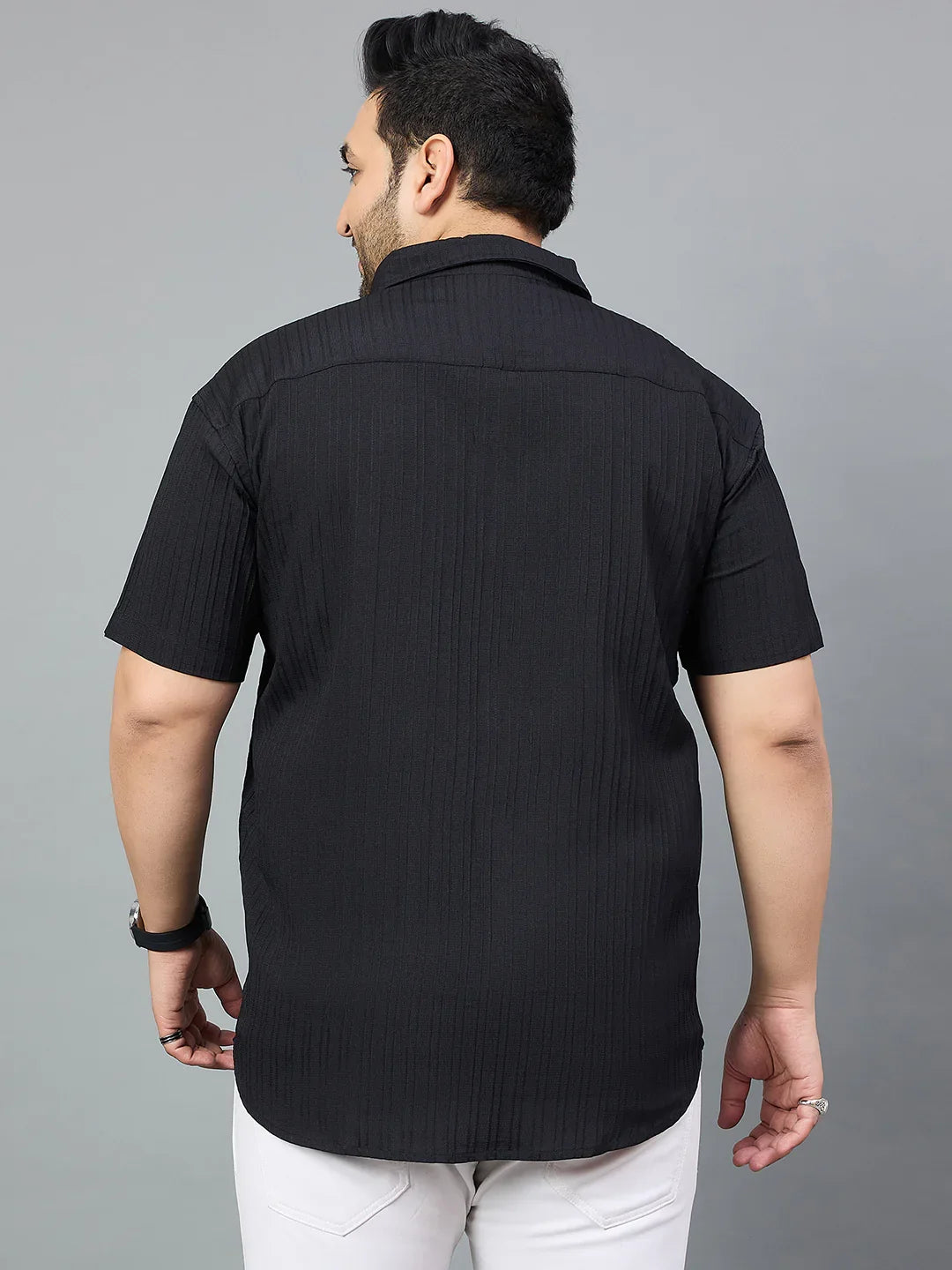 Men Plus Size Isco Solid Shirt - bigbanana