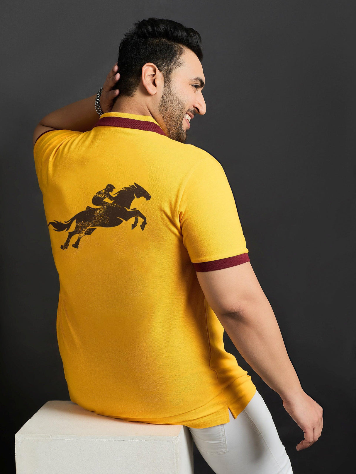Men Plus Size Jamo Printed Polo Tshirt - bigbanana
