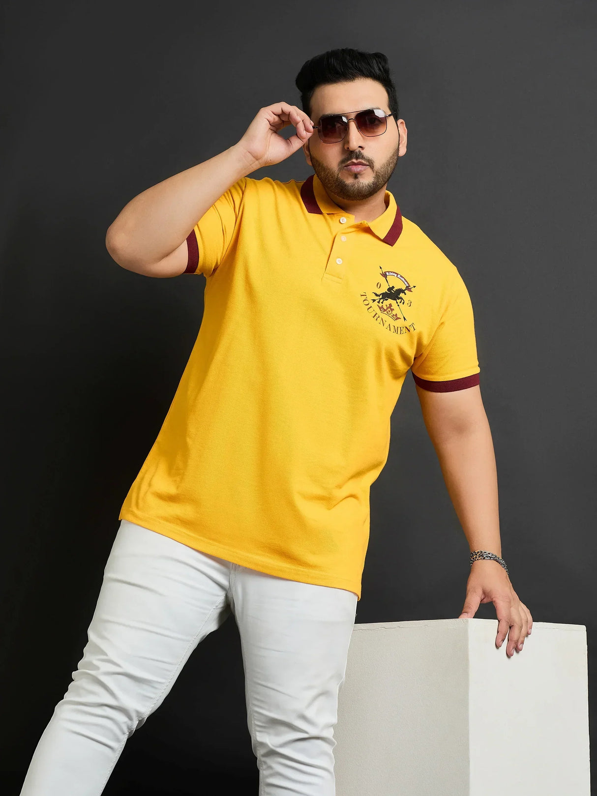Men Plus Size Jamo Printed Polo Tshirt - bigbanana