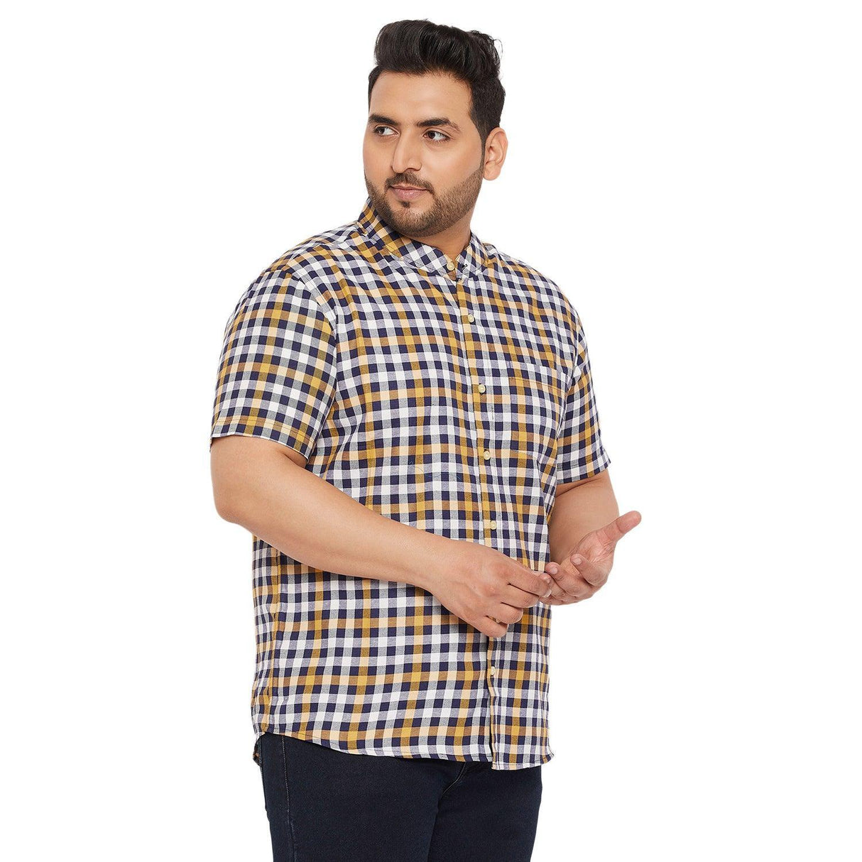 Men Plus Size Joraan Checked Shirt - bigbanana