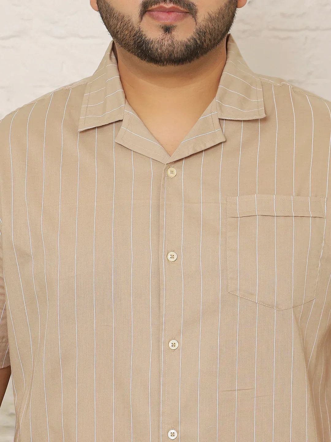 Men Plus Size Kaelix Multicolor Striped Shirt - bigbanana