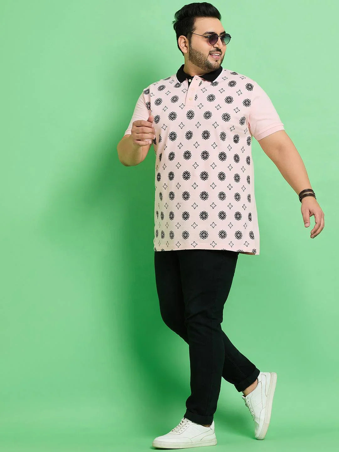 Men Plus Size Kanifing Printed Polo Tshirt - bigbanana