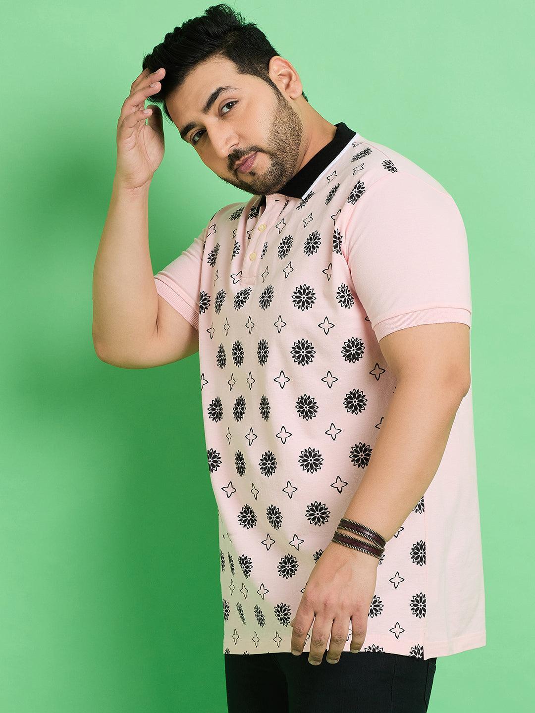 Men Plus Size Kanifing Printed Polo Tshirt - bigbanana