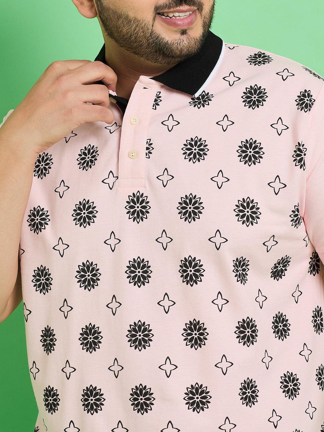 Men Plus Size Kanifing Printed Polo Tshirt - bigbanana