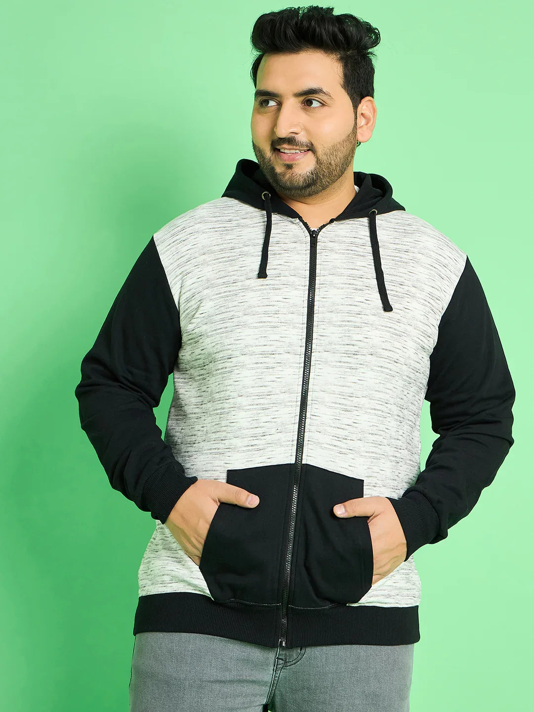 Men Plus Size Kanyato Colorblock Sweatshirts - bigbanana