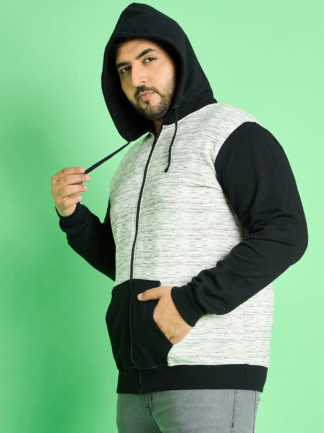 Men Plus Size Kanyato Colorblock Sweatshirts - bigbanana