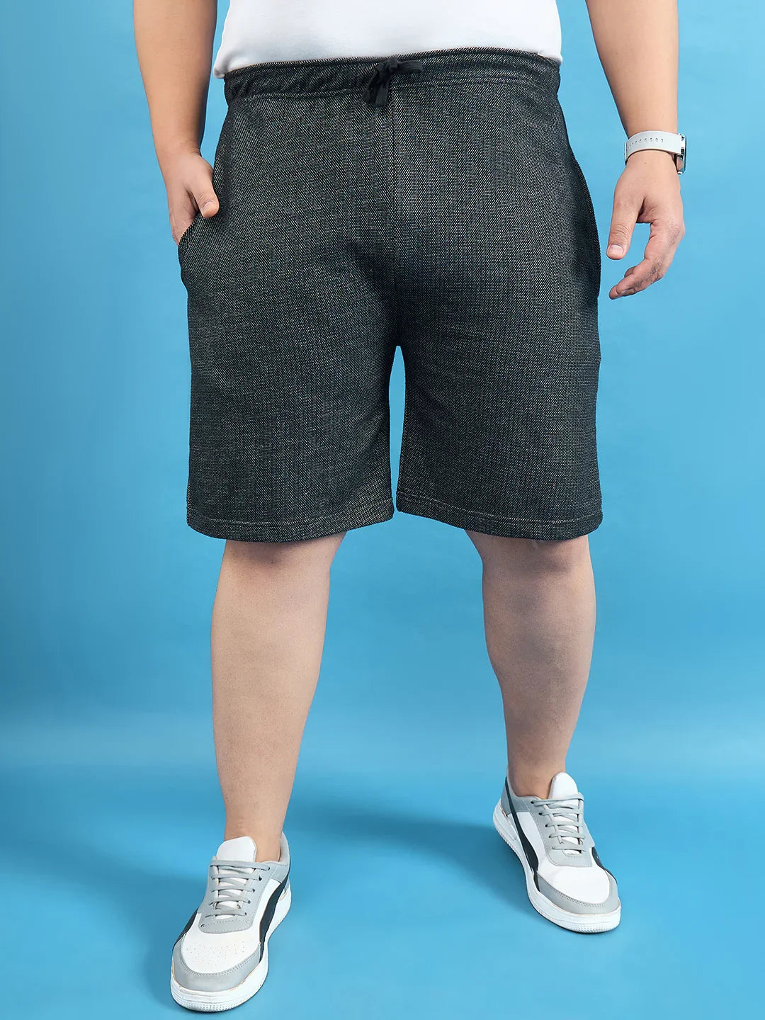 Men Plus Size Kido Multicolor Solid Shorts - bigbanana