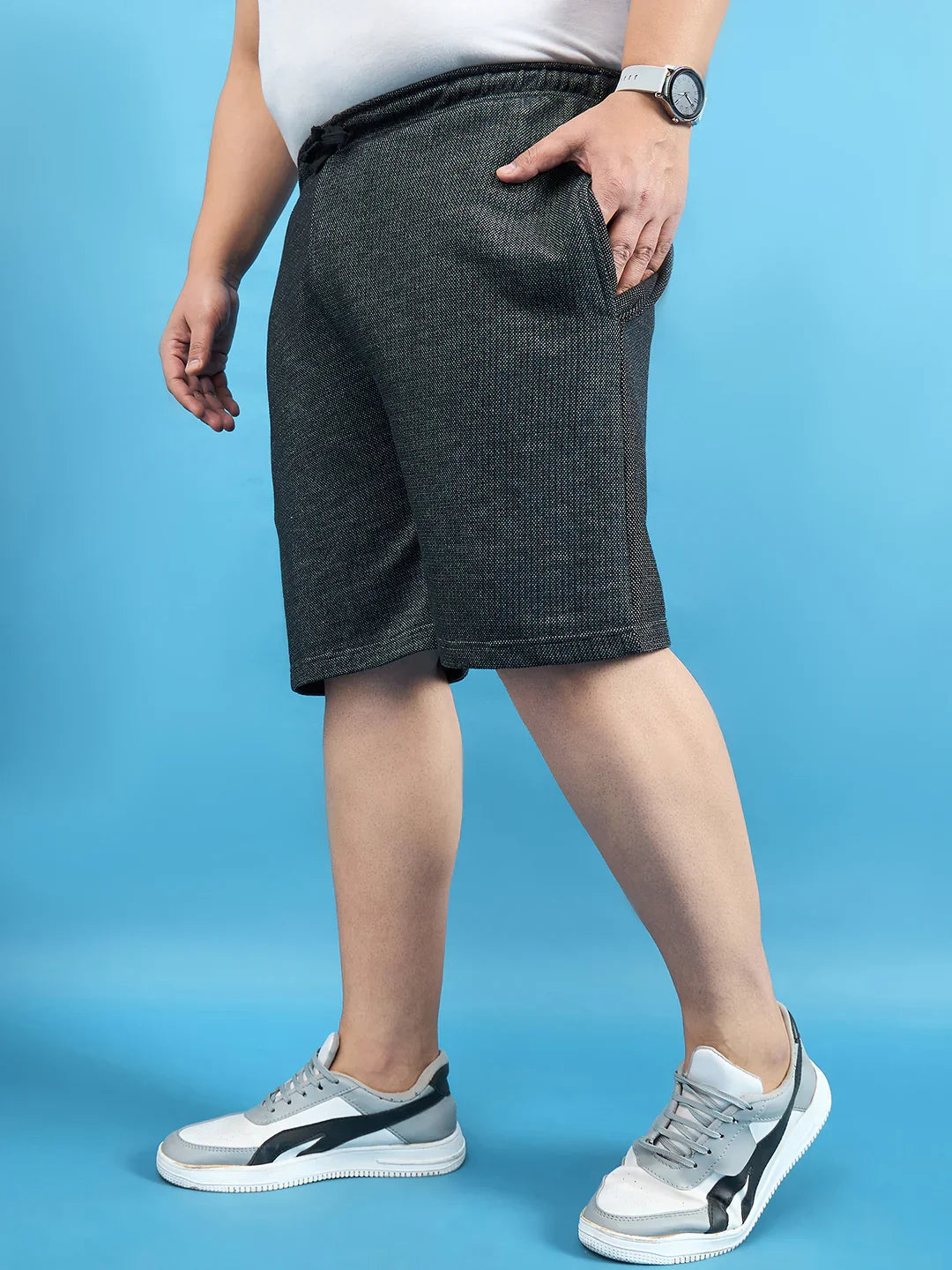 Men Plus Size Kido Multicolor Solid Shorts - bigbanana