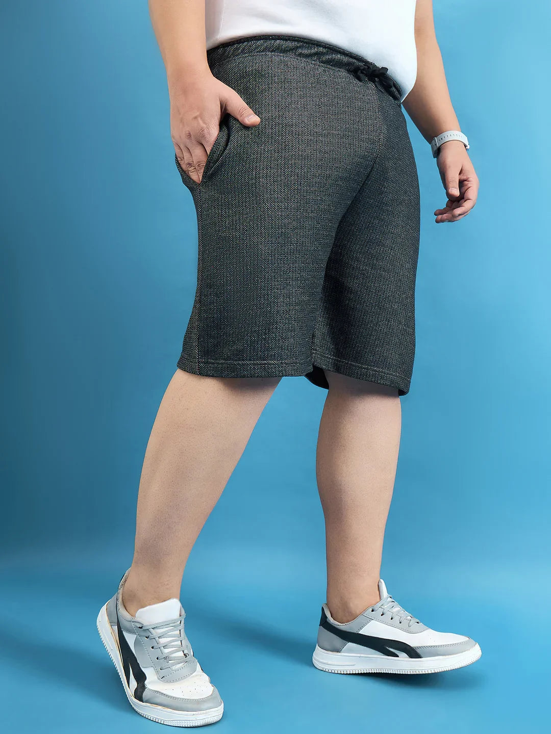 Men Plus Size Kido Multicolor Solid Shorts - bigbanana