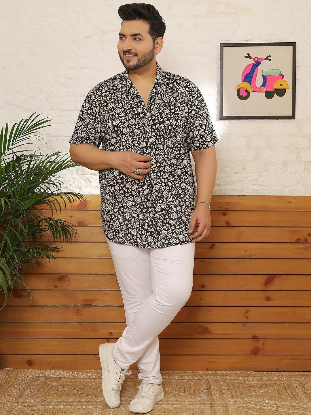 Men Plus Size Krevia Multicolor Printed Shirt - bigbanana