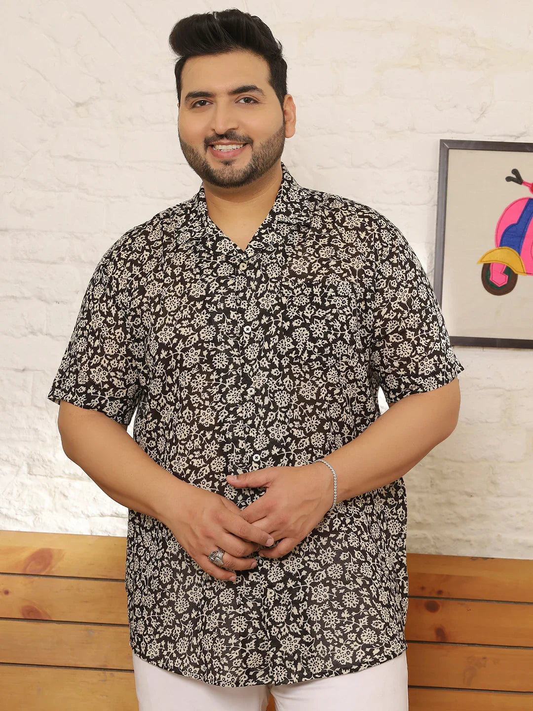 Men Plus Size Krevia Multicolor Printed Shirt - bigbanana