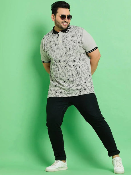 Men Plus Size Kvivik Printed Polo Tshirt - bigbanana