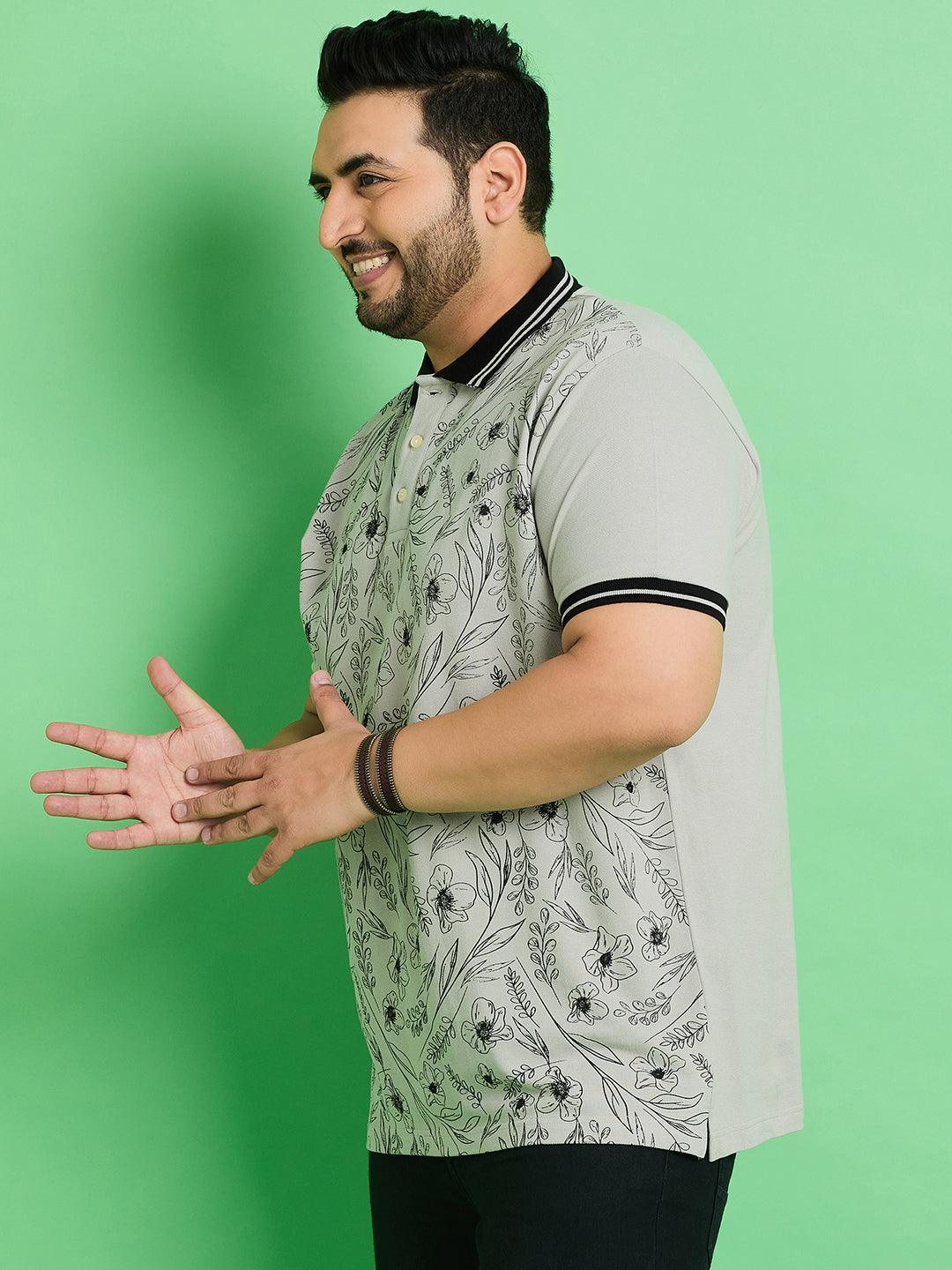 Men Plus Size Kvivik Printed Polo Tshirt - bigbanana