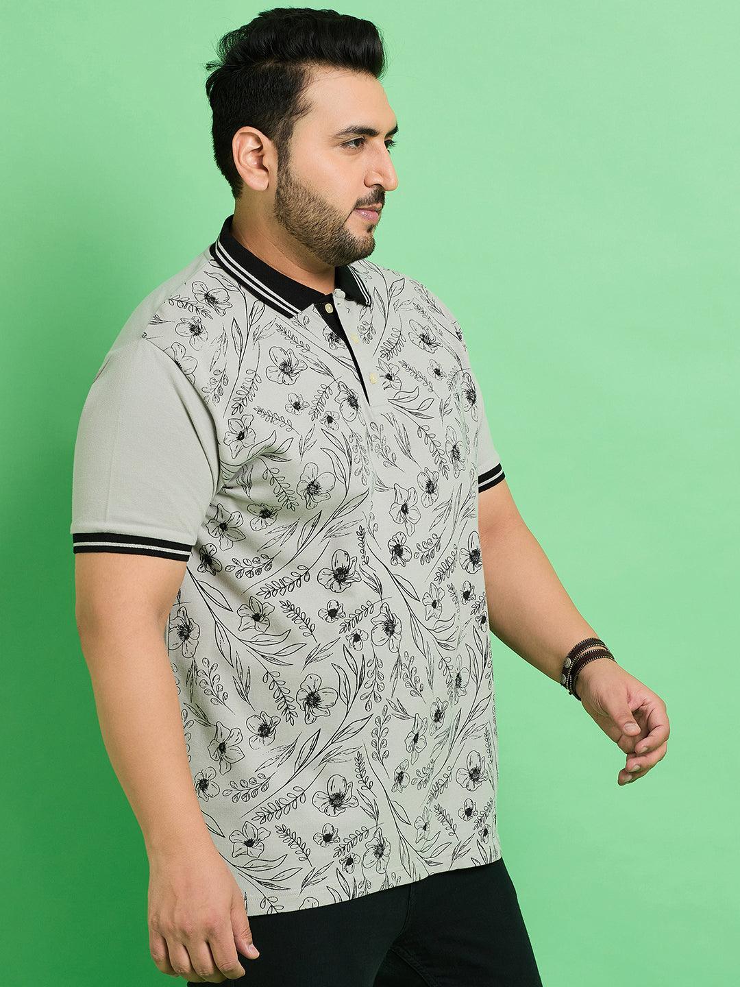 Men Plus Size Kvivik Printed Polo Tshirt - bigbanana