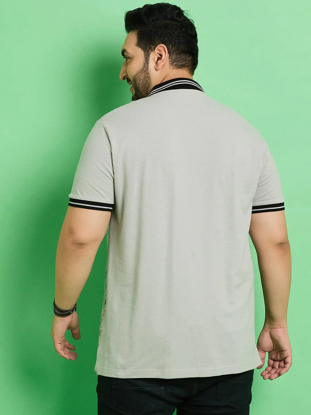 Men Plus Size Kvivik Printed Polo Tshirt - bigbanana