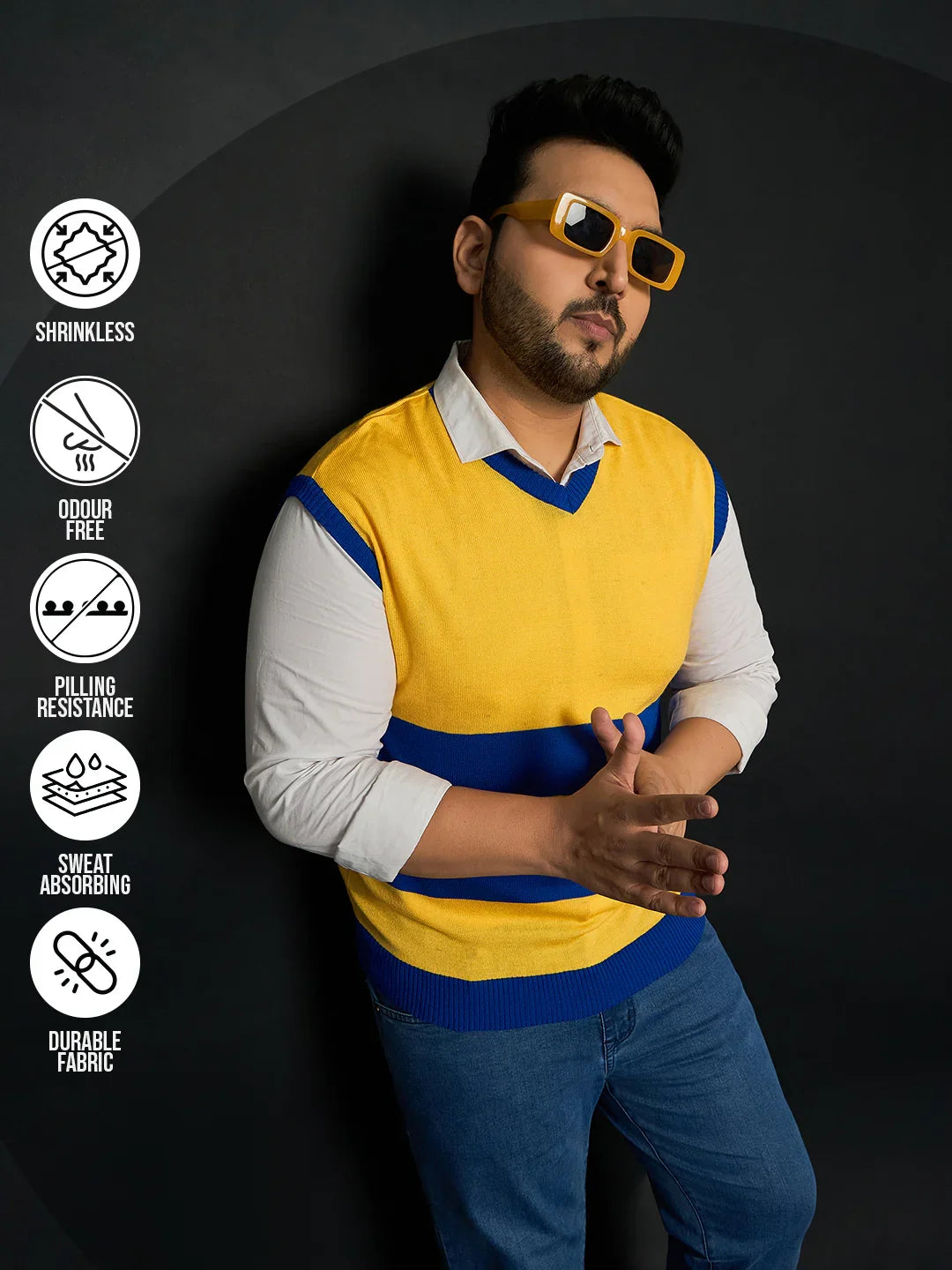 Men Plus Size Laverton Striped Sweater - bigbanana