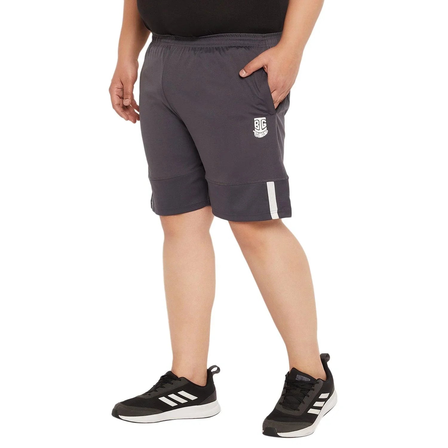 Men Plus Size Lester Solid Shorts - bigbanana