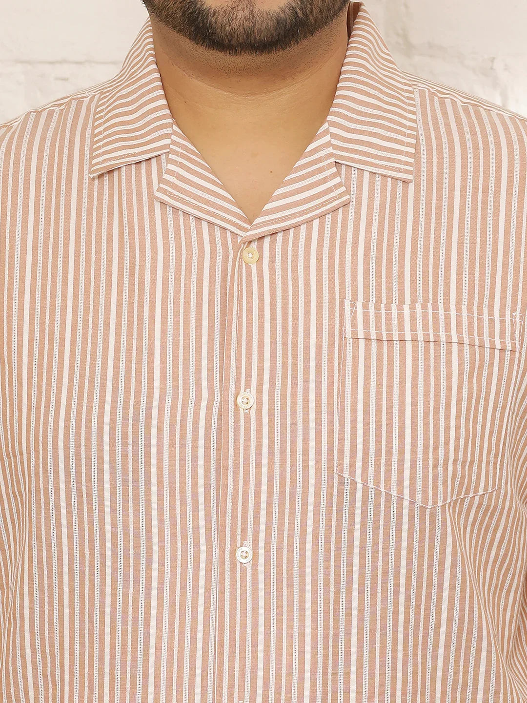 Men Plus Size Levuxe Multicolor Striped Shirt - bigbanana