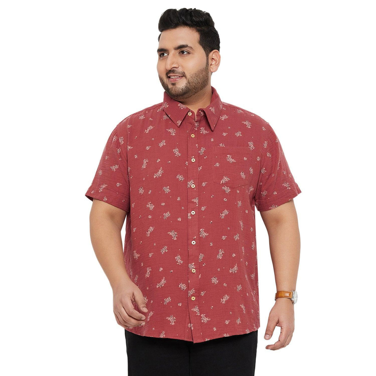 Men Plus Size Libra Printed Shirt - bigbanana