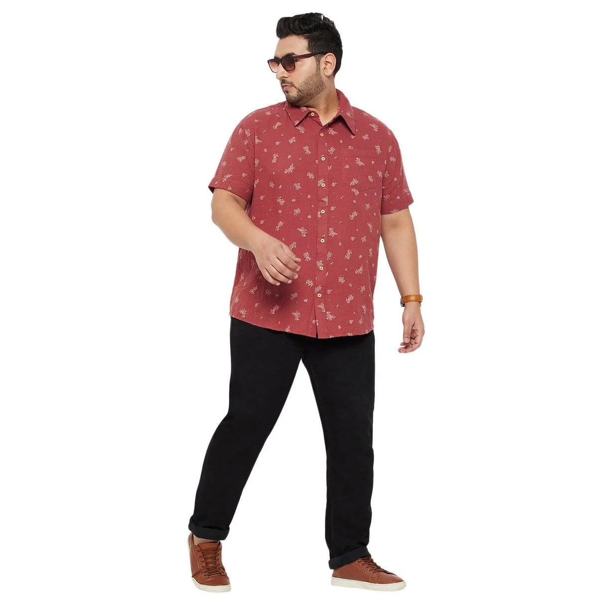 Men Plus Size Libra Printed Shirt - bigbanana