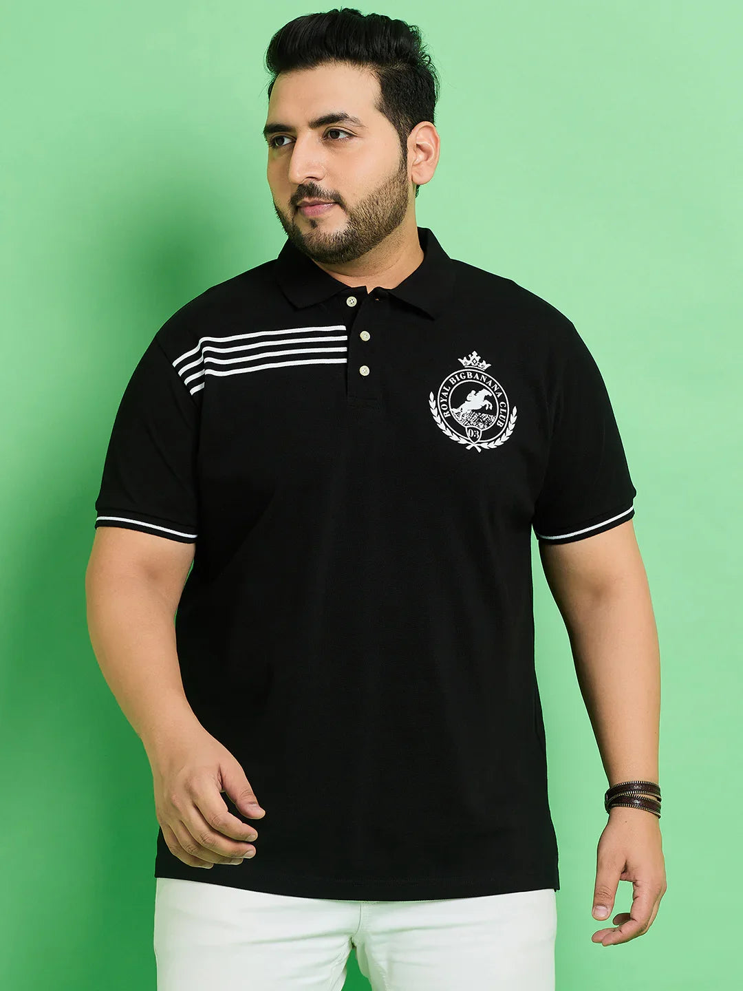 Men Plus Size Linyi Printed Polo Tshirt - bigbanana