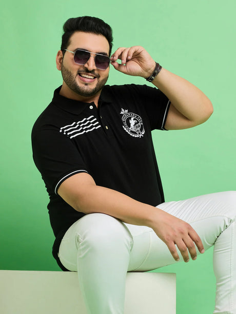 Men Plus Size Linyi Printed Polo Tshirt - bigbanana
