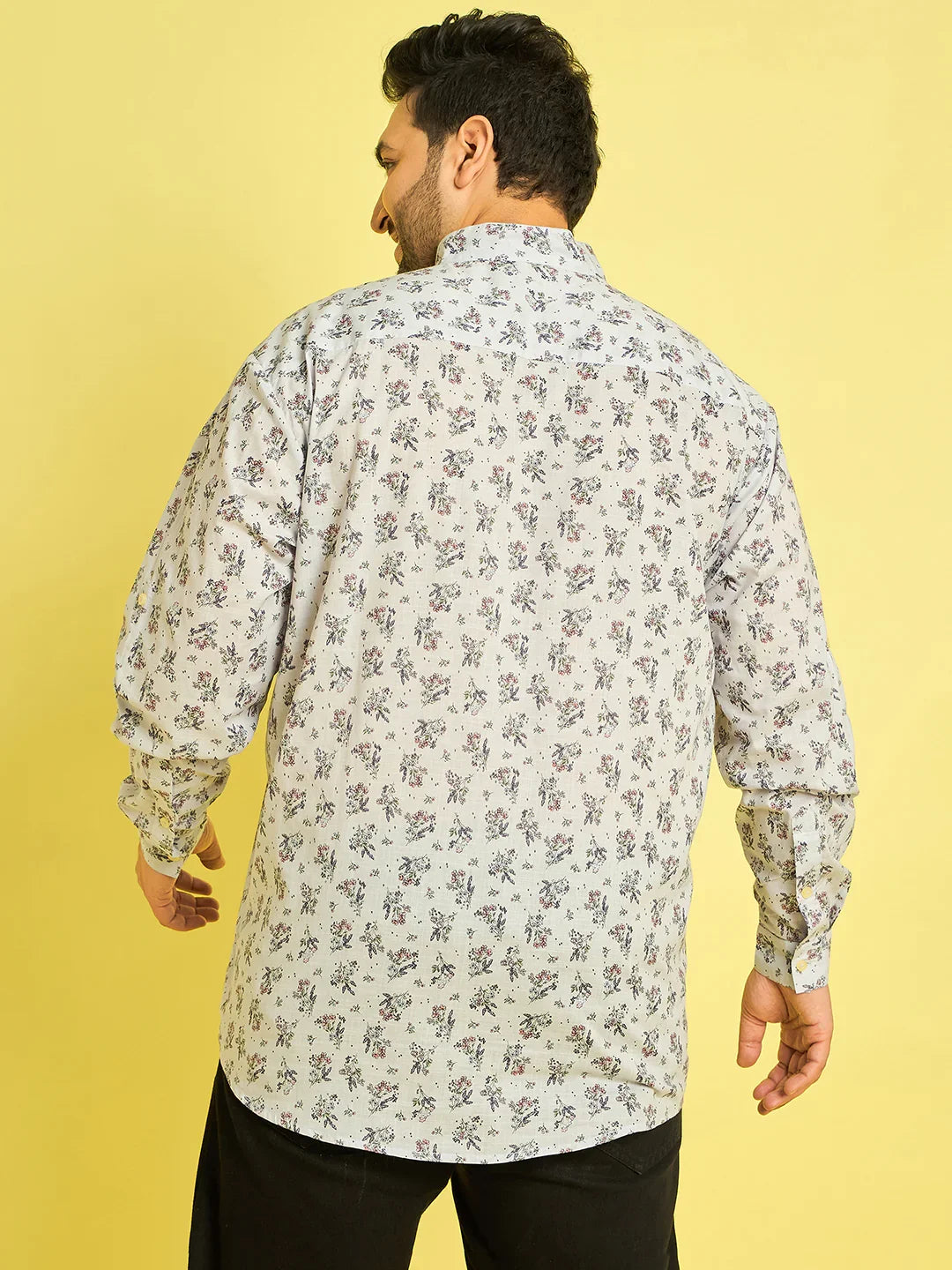 Men Plus Size Kairo Floral Kurta - bigbanana
