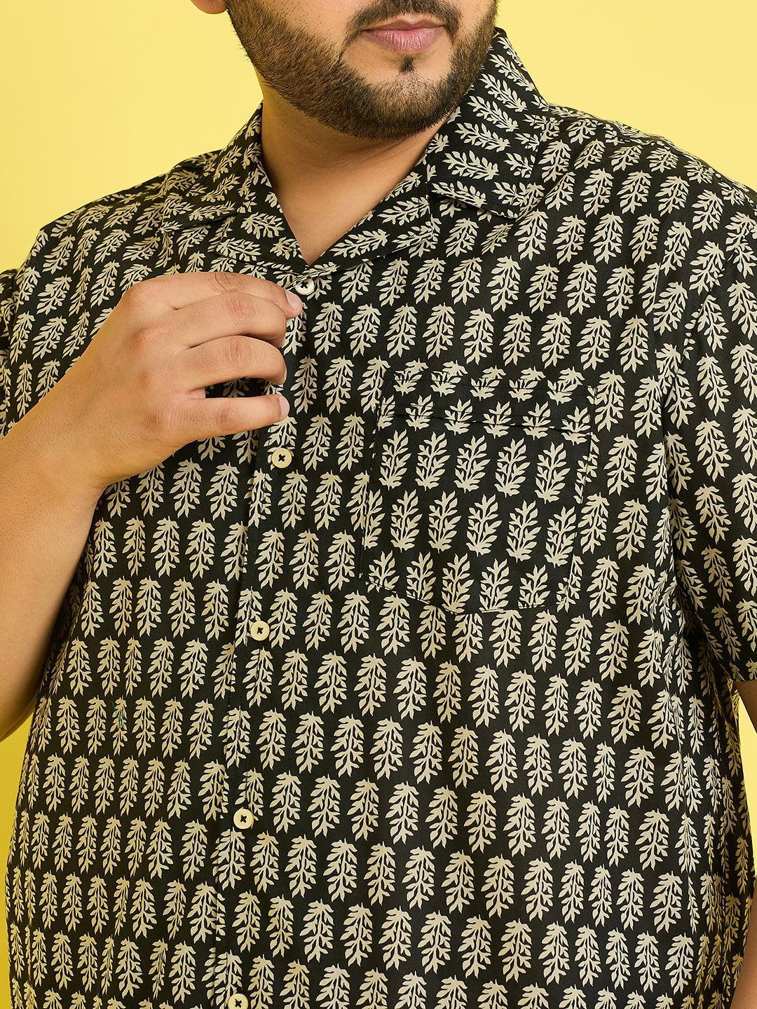 Men Plus Size Lorsch Printed Shirt - bigbanana