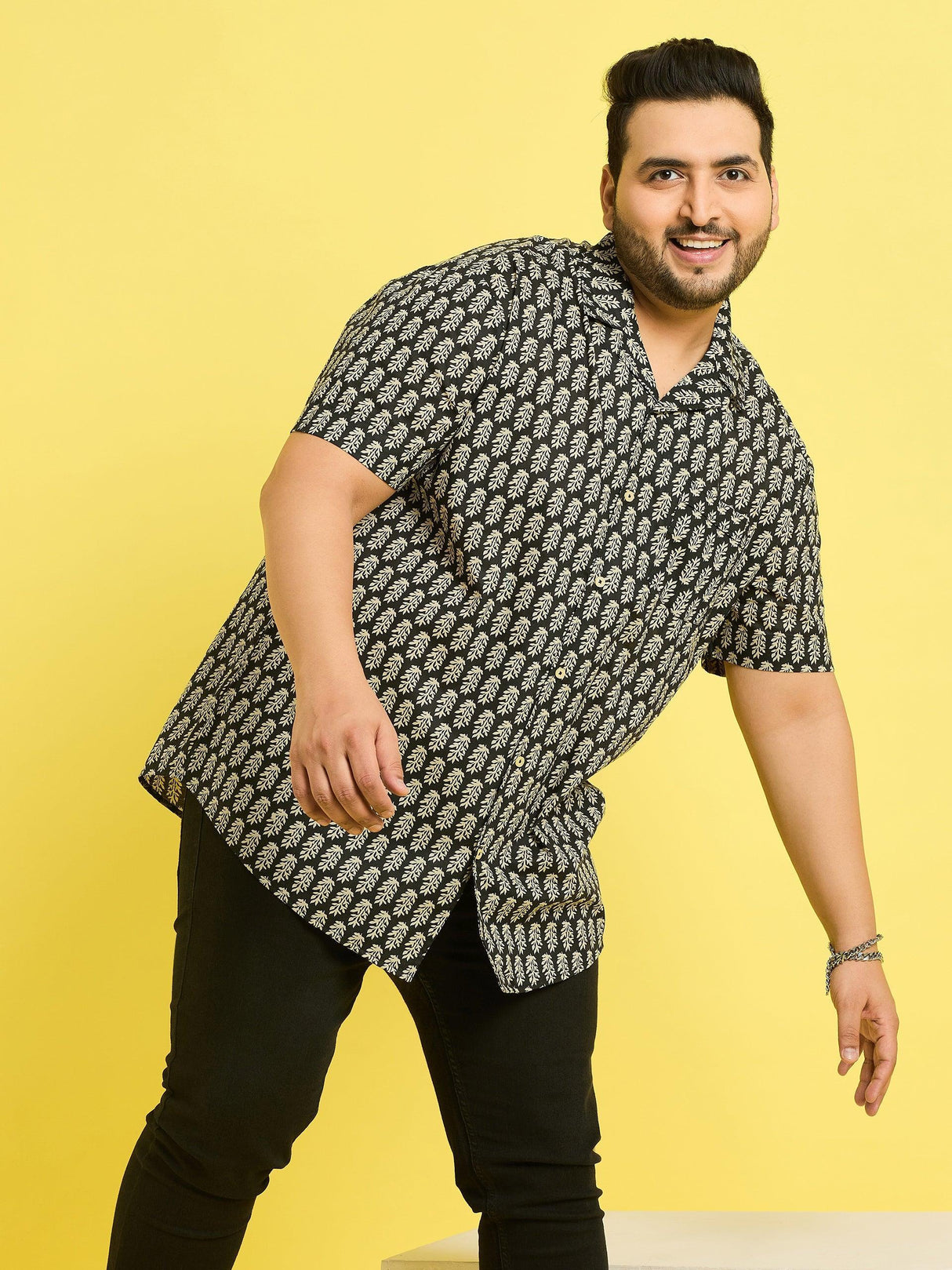 Men Plus Size Lorsch Printed Shirt - bigbanana