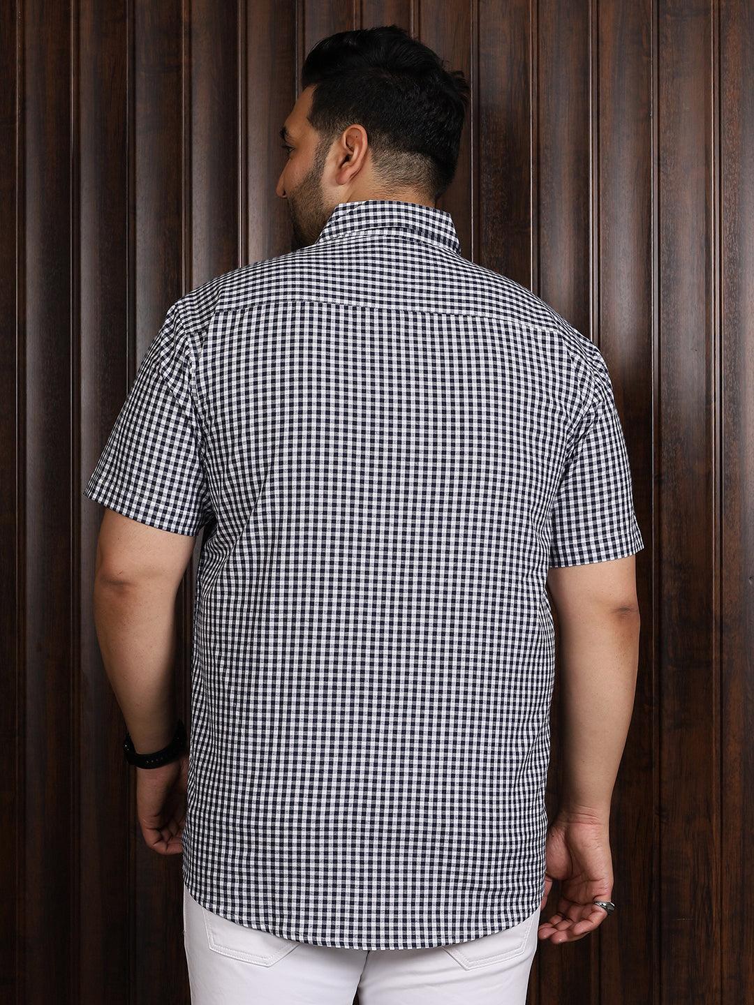 Men Plus Size Lovel Checked Shirt - bigbanana