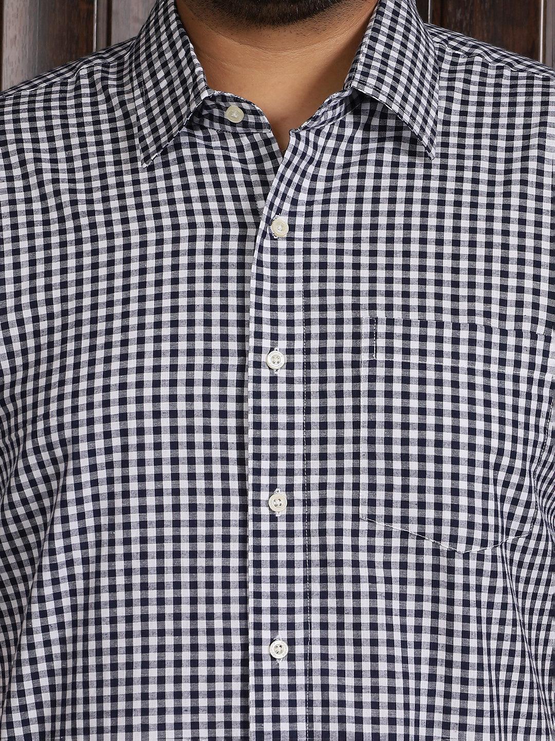 Men Plus Size Lovel Checked Shirt - bigbanana