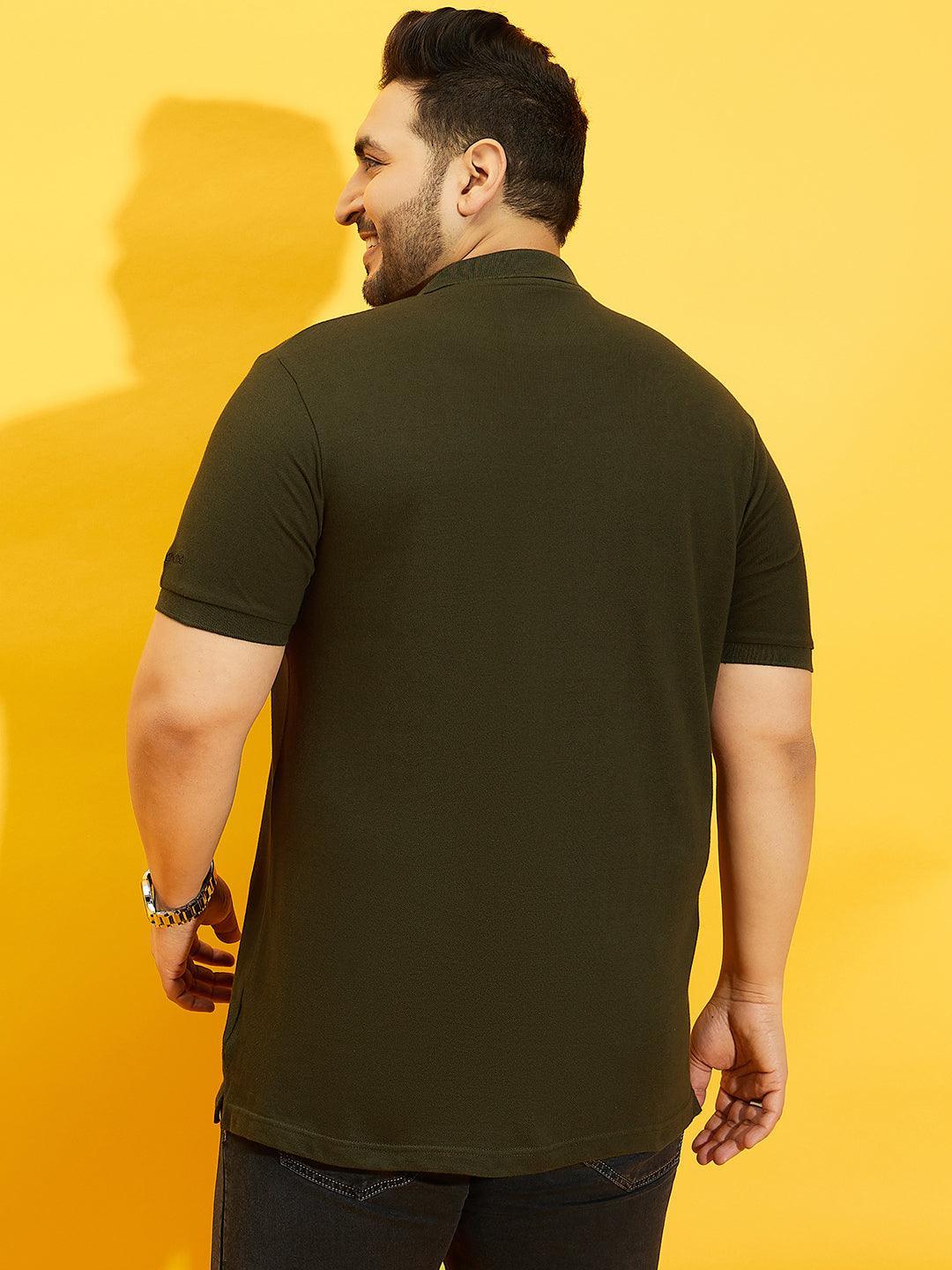 Men Plus Size Manco Colorblock Polo Tshirt - bigbanana