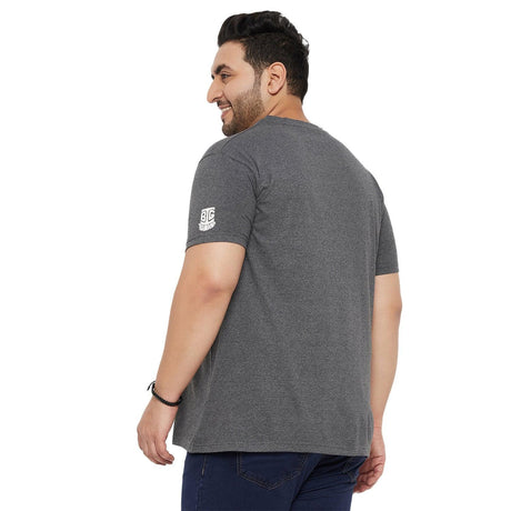 Men Plus Size Maverick Colorblock V-Neck Tshirt - bigbanana