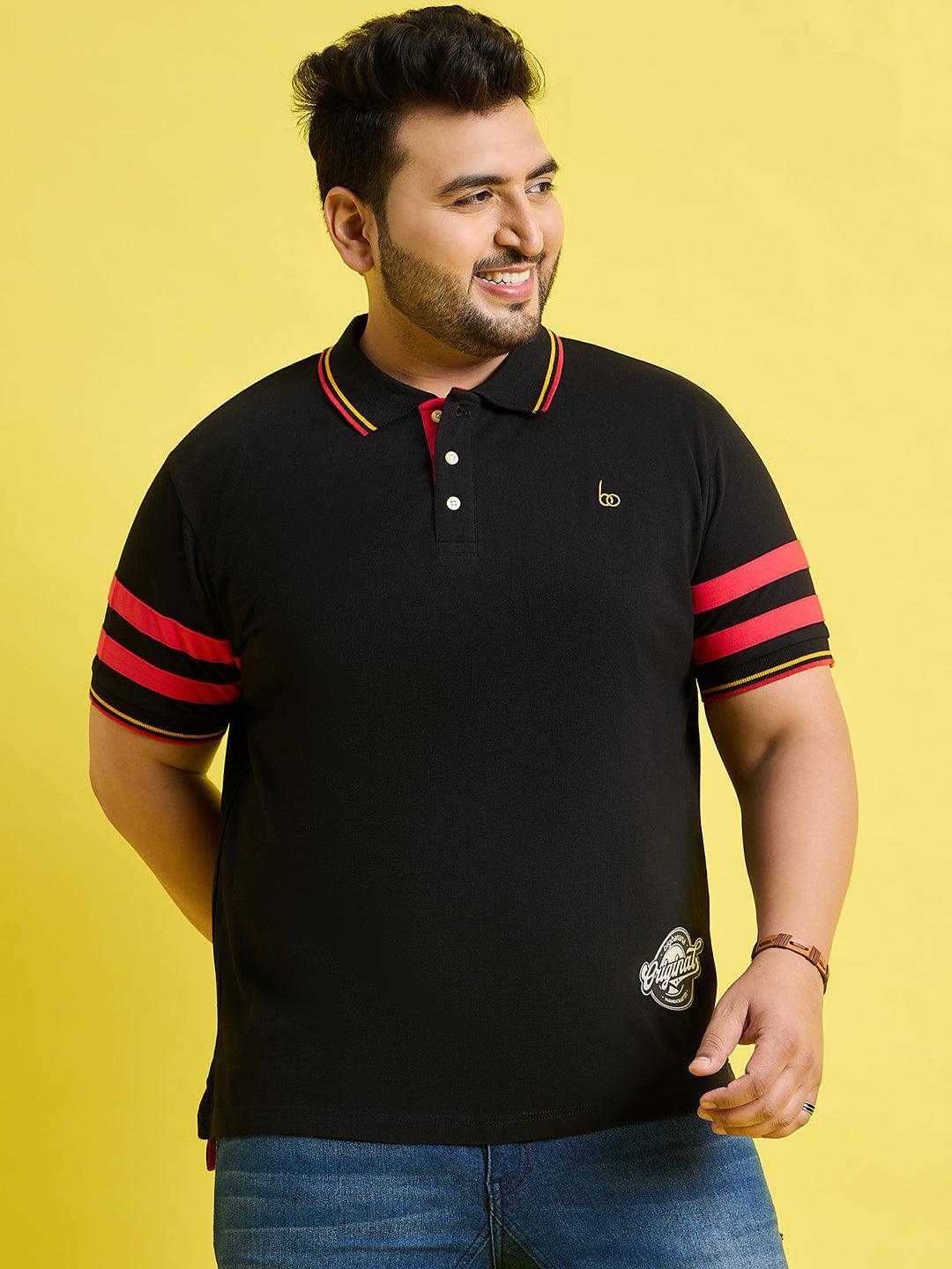 Men Plus Size Miron Solid Polo Tshirt - bigbanana
