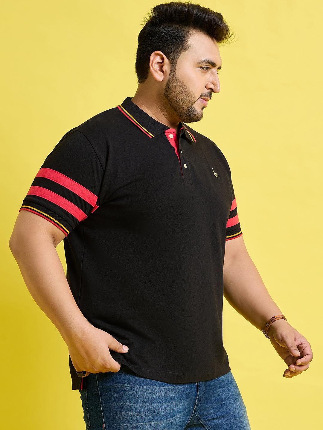 Men Plus Size Miron Solid Polo Tshirt - bigbanana