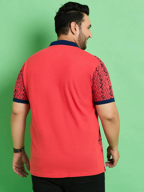 Men Plus Size Muan Printed Polo Tshirt - bigbanana