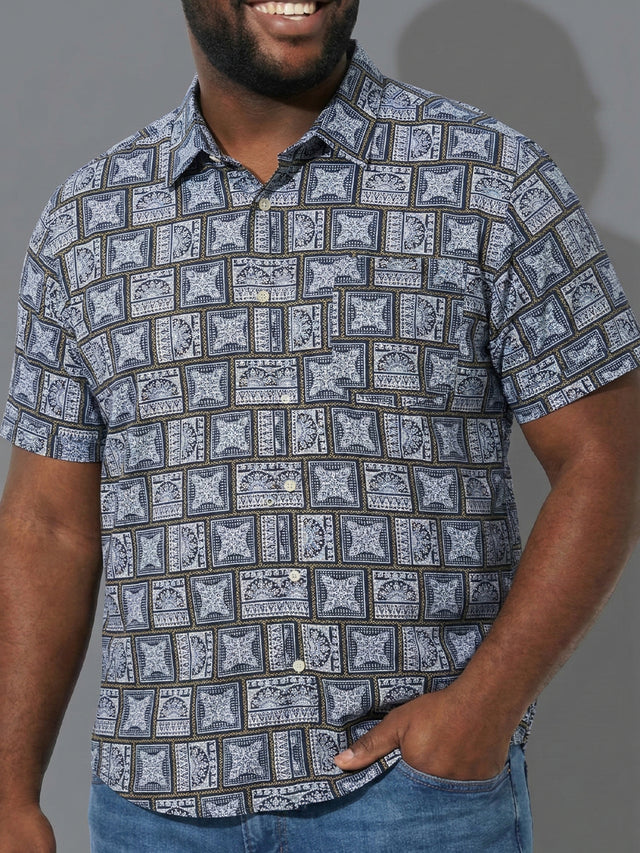 Men Plus Size Atrium Multicolor Printed Casual Shirt