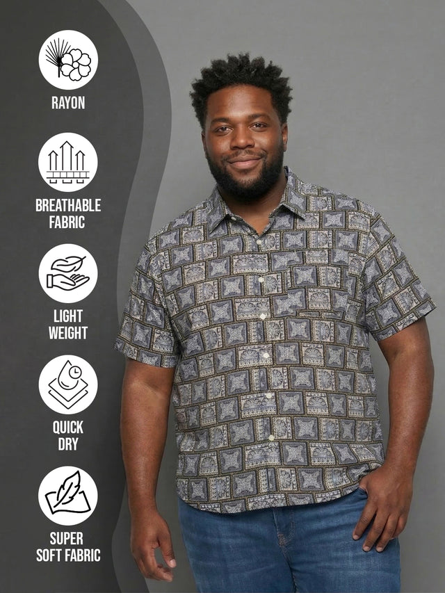 Men Plus Size Atrium Multicolor Printed Casual Shirt