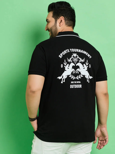 Men Plus Size Nagoya Printed Polo Tshirt - bigbanana